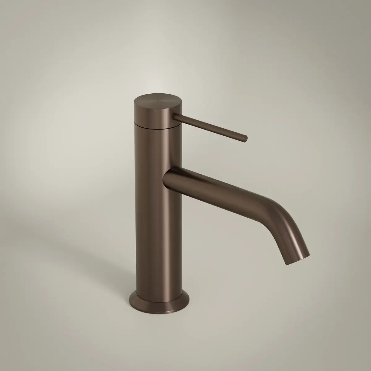 Mitigeur compact pour lave-mains ou bidet Madeleine en finition Café brossé.