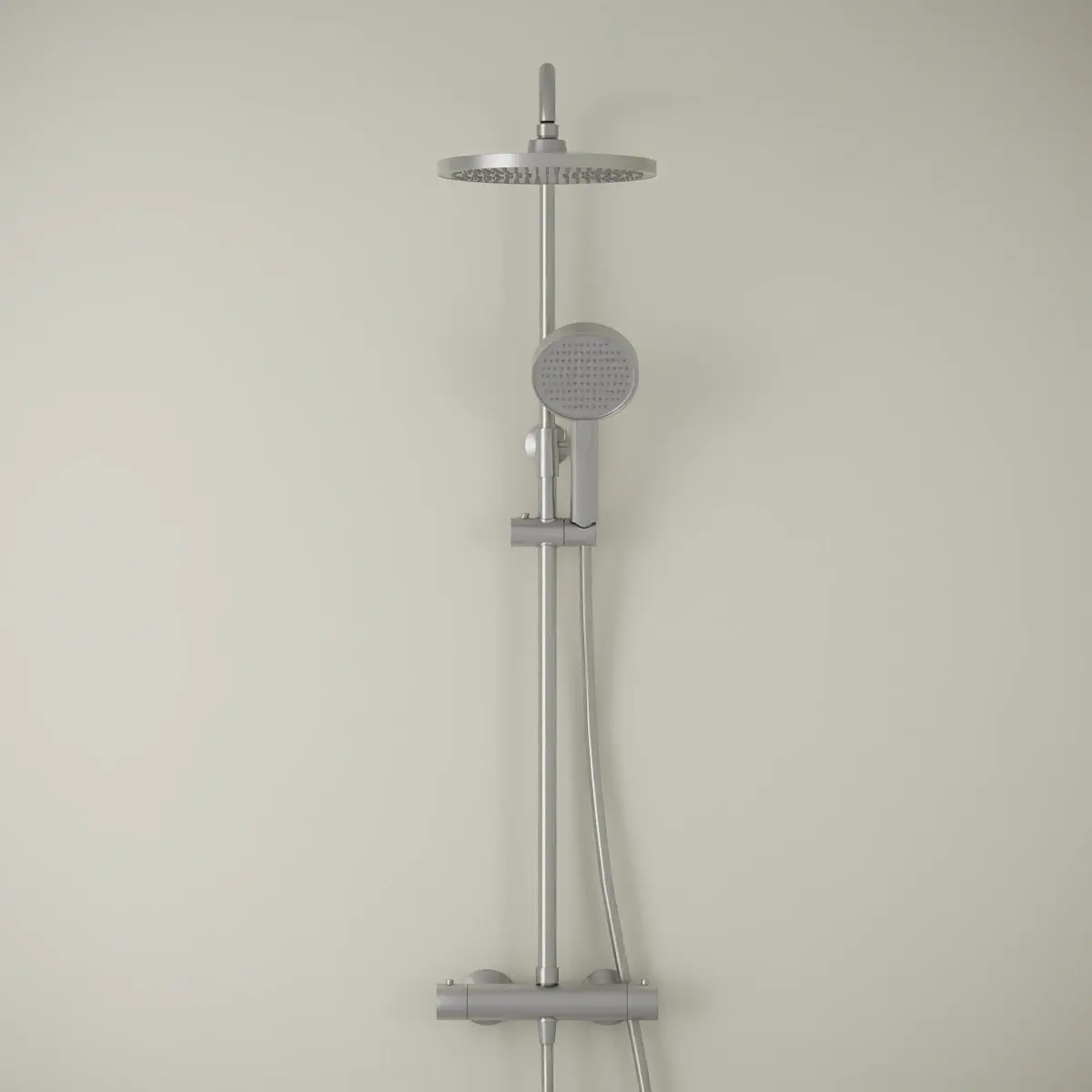 Colonne de douche thermostatique, Silver white, Madeleine  