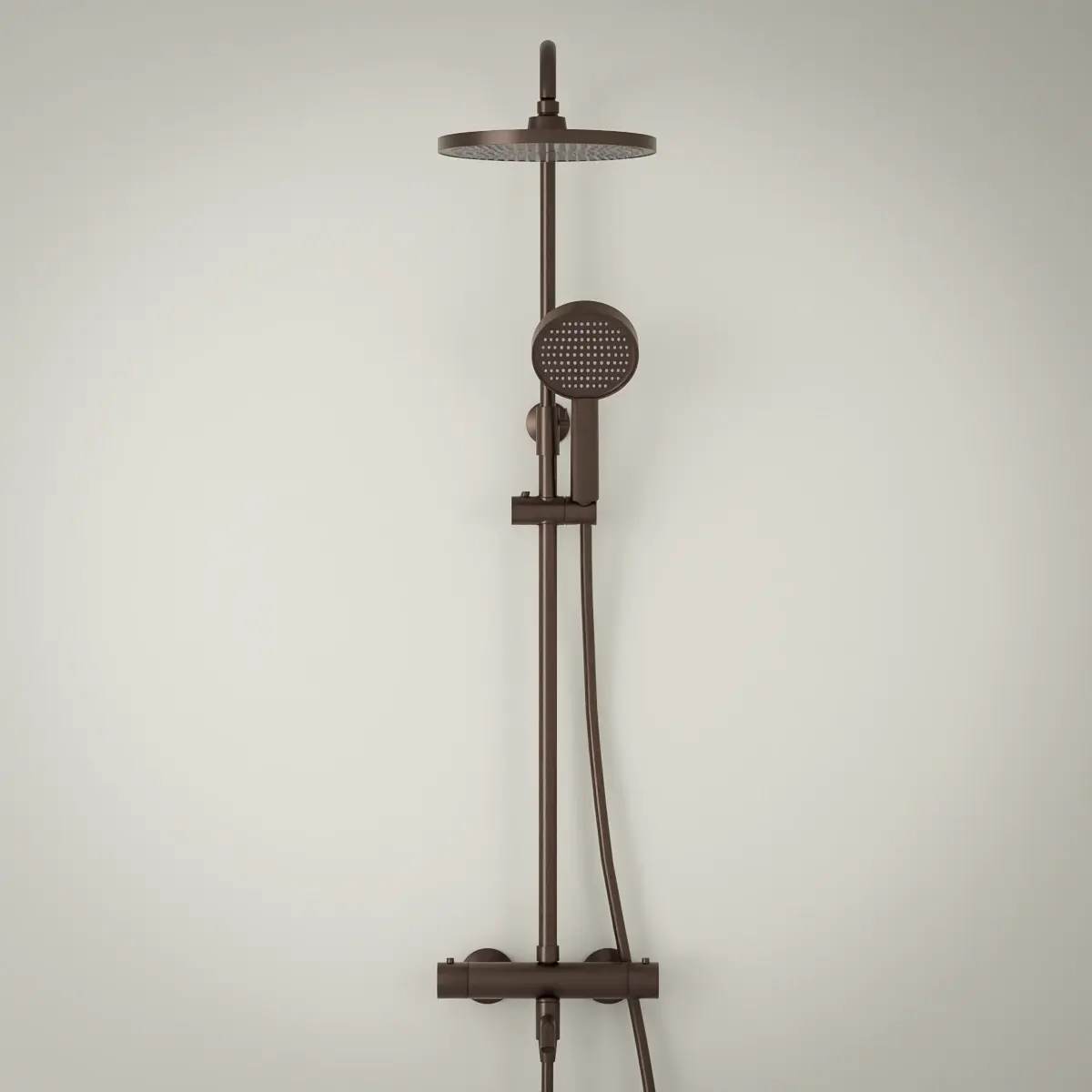 Colonne bain douche thermostatique, café, Madeleine        