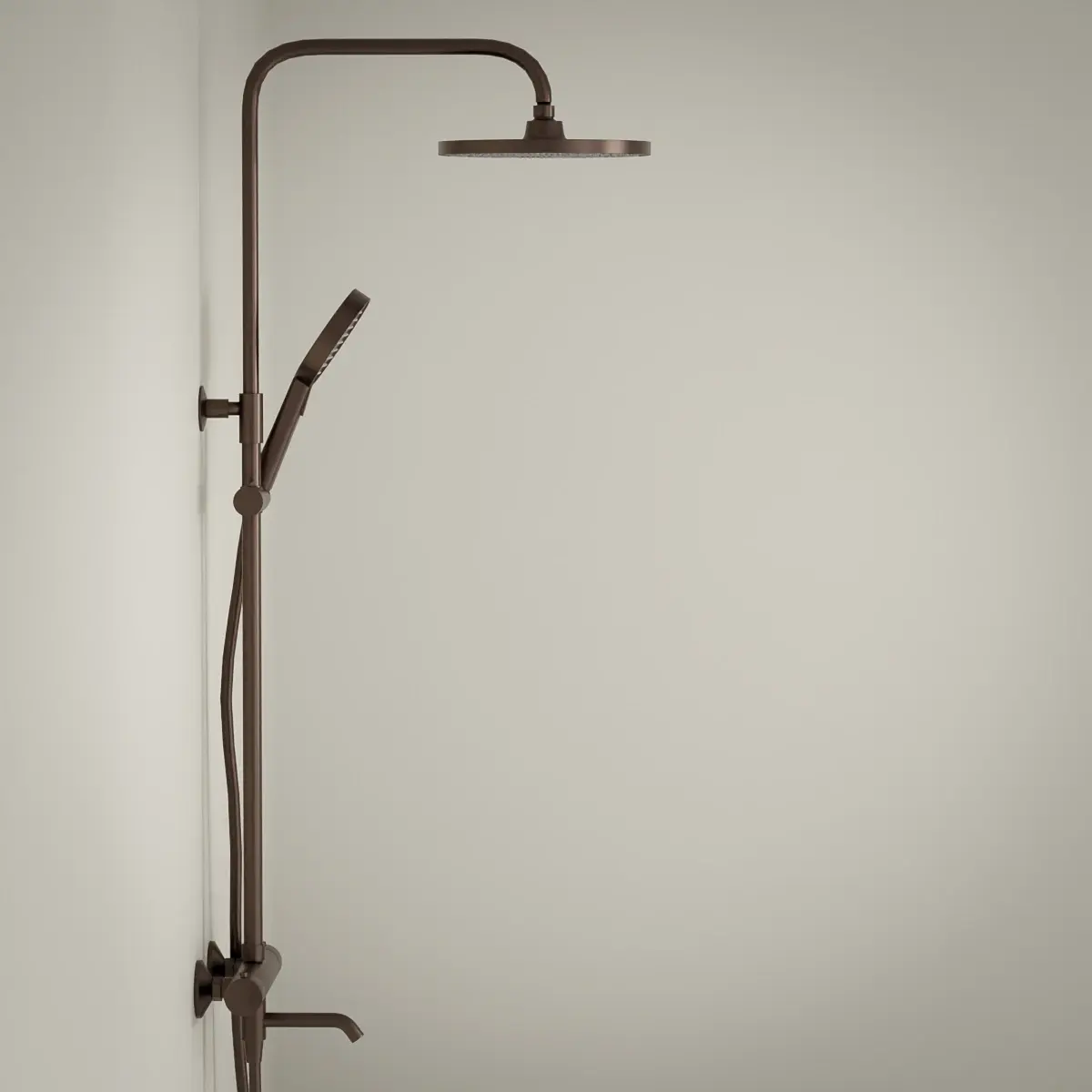 Colonne bain douche thermostatique, café, Madeleine        