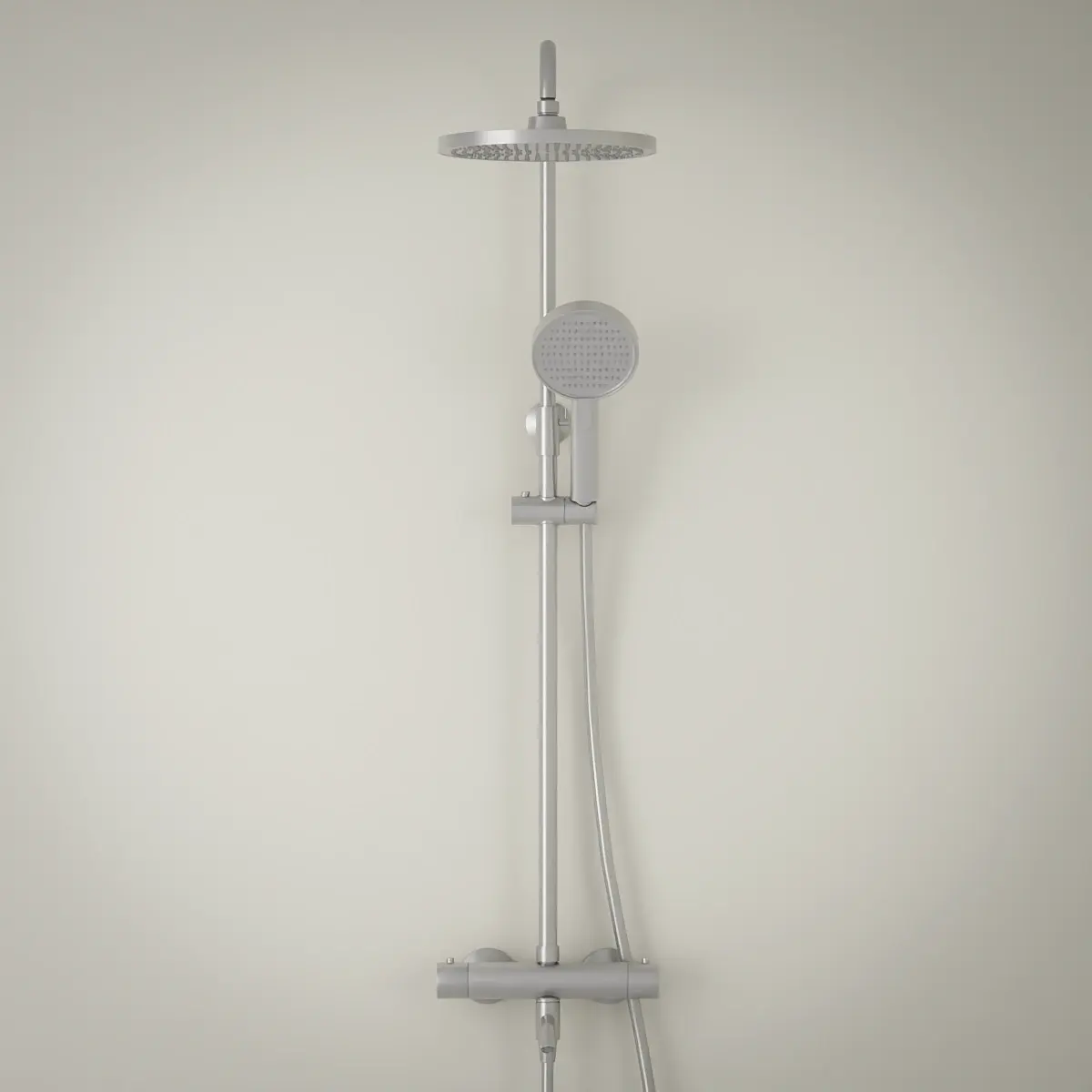 Colonne bain douche thermostatique, Silver white, Madeleine       