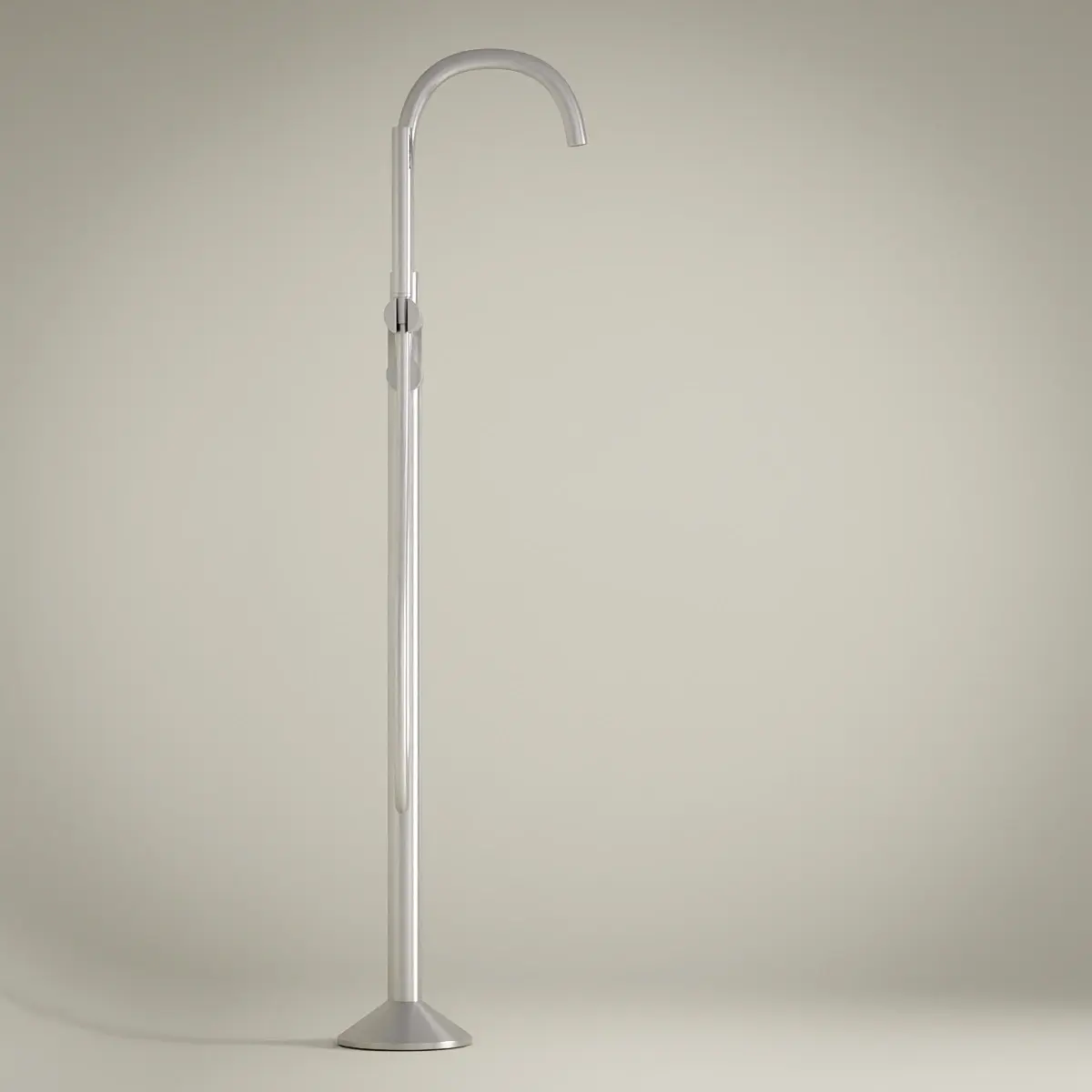 Robinet mitigeur de baignoire sur pied, Silver white, Madeleine            