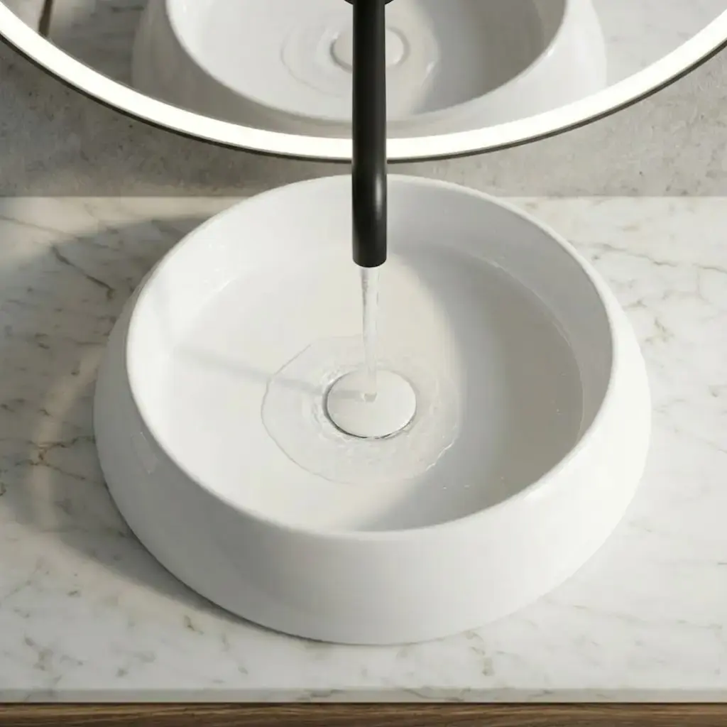 Vasque à poser en céramique blanche - Ø46cm, Harmony