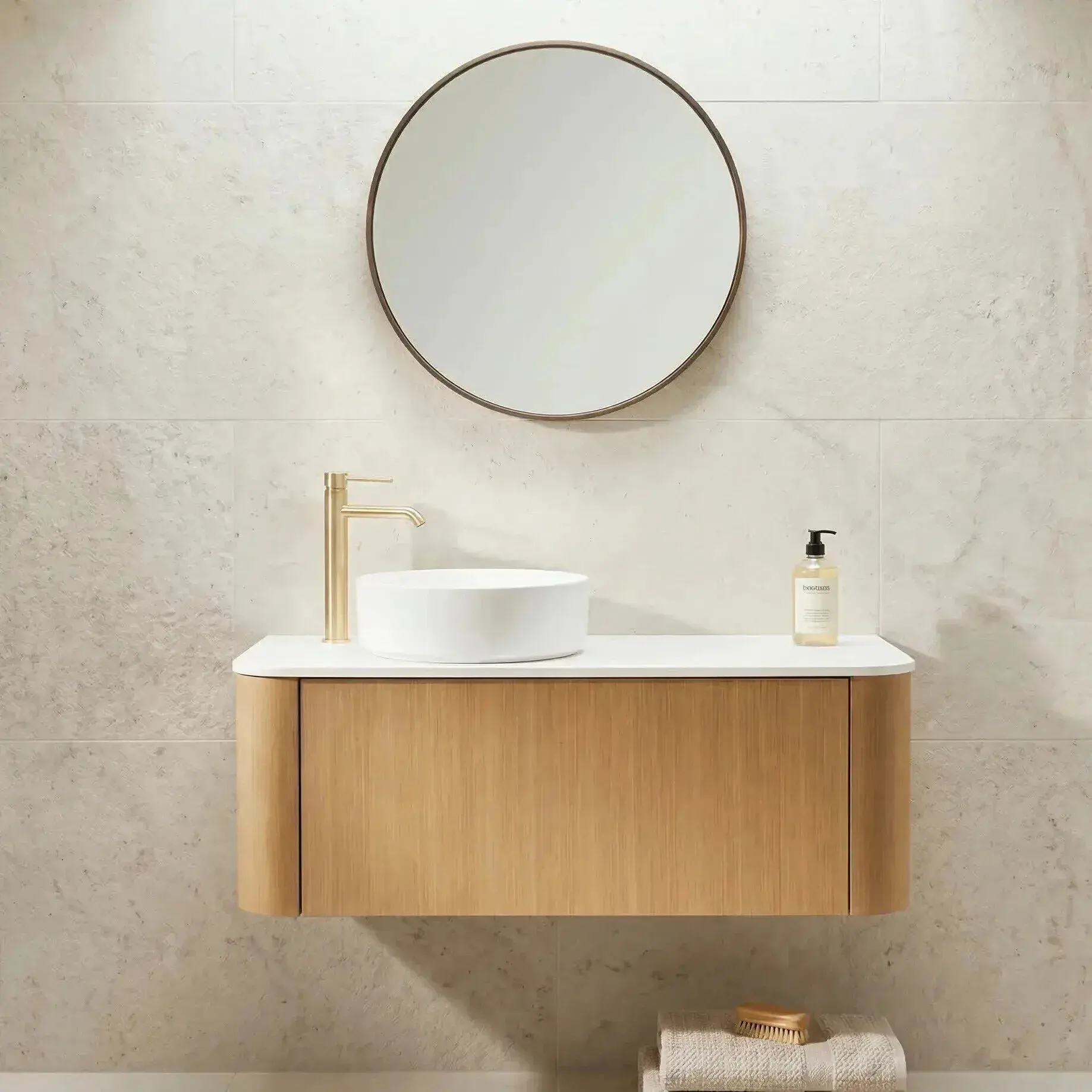 Meuble suspendu salle de bain, 100 cm, Anna