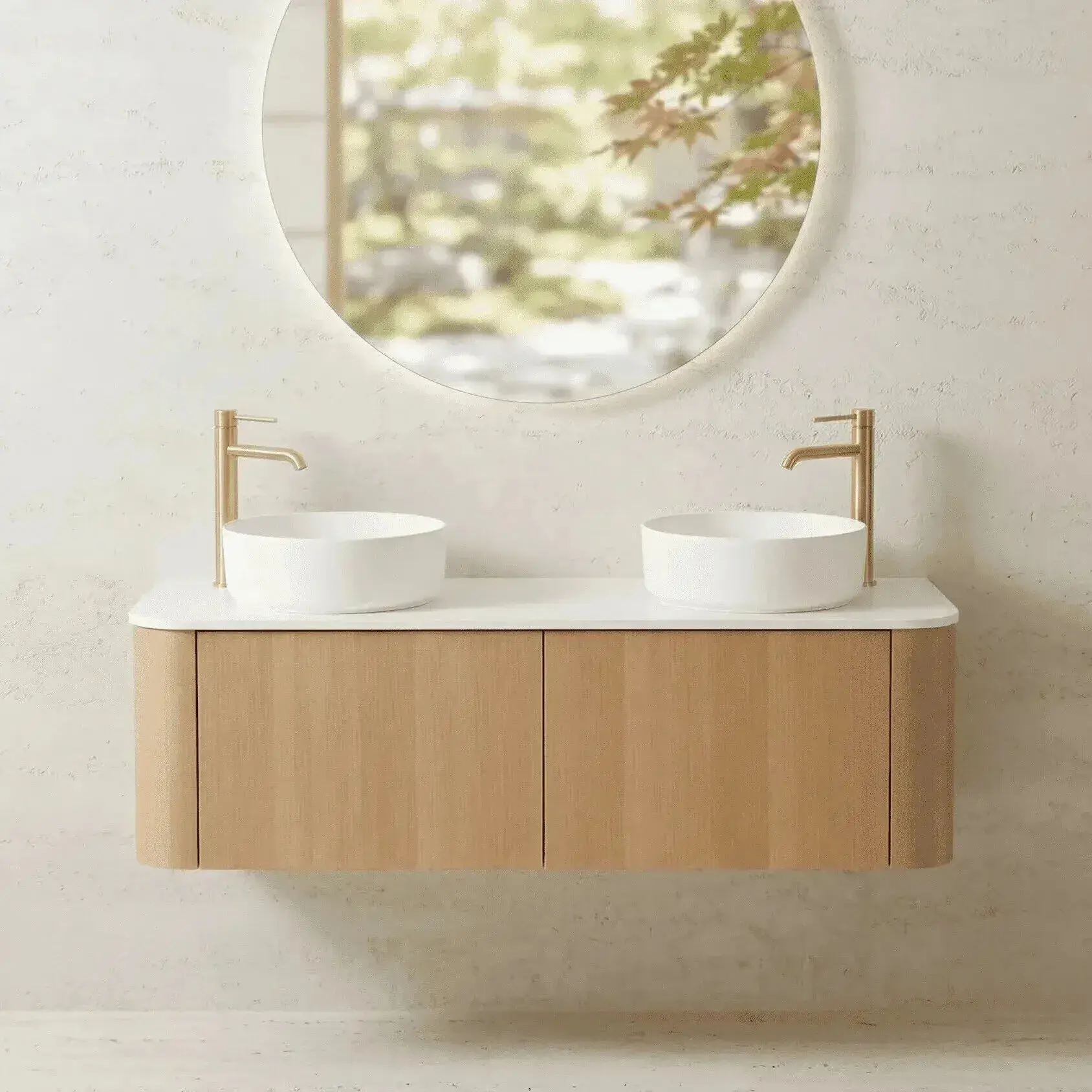 Meuble suspendu salle de bain, 120 cm, Anna