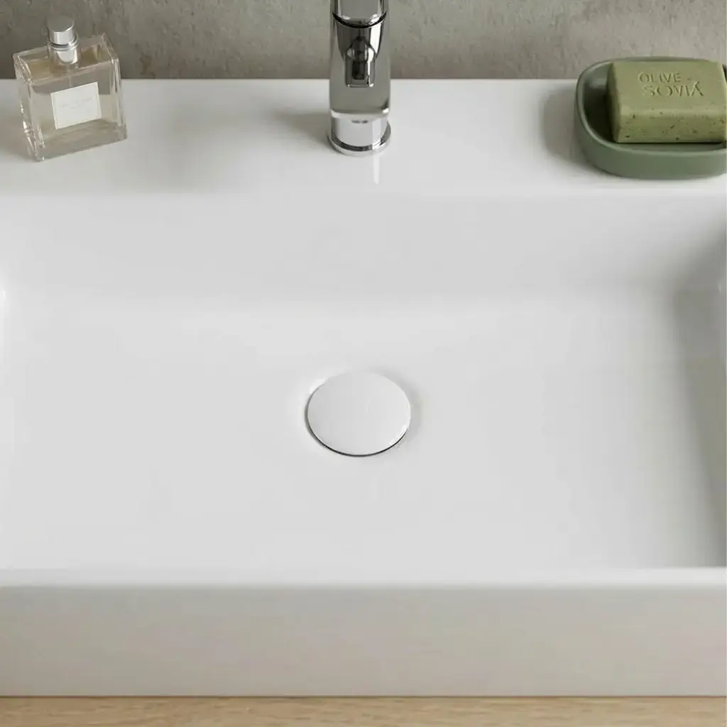 Vasque Rectangle avec plage Plage, Blanc, Art