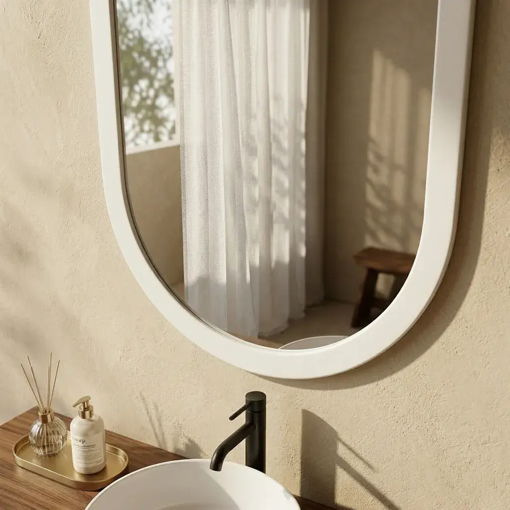 Miroir minéral , 55x88 cm, matière composite minerale, Boyard