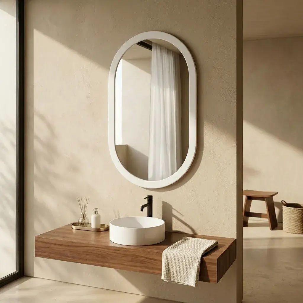 Miroir minéral , 55x88 cm, matière composite minerale, Boyard