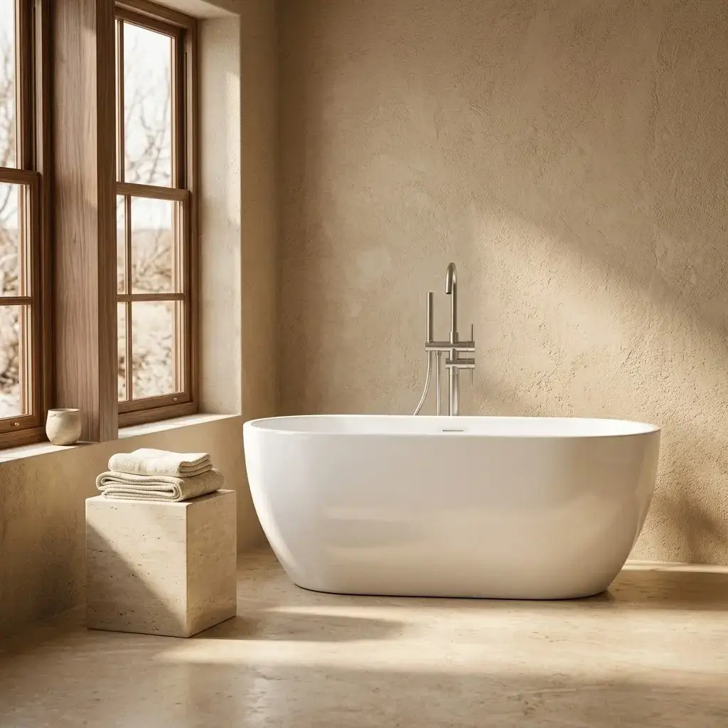 Baignoire Calipso 130-180 cm avec bonde blanche et vidage