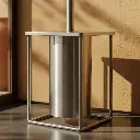 Porte-balayette à poser - Chromé brossé - Infinity elegance (2).webp