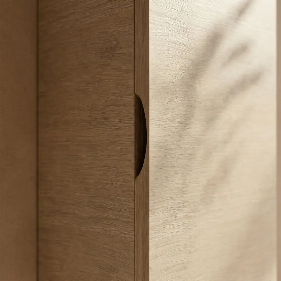 Demi-colonne de rangement, Chêne blanchi 90x40cm, Flex