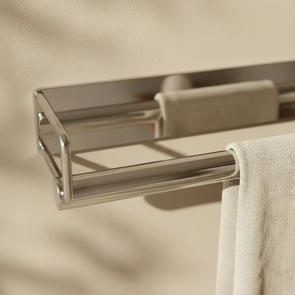 Porte-serviette 35 cm - Chromé brossé - Infinity elegance (1).webp