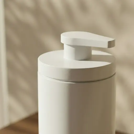 Distributeur de savon à poser blanc, Infinity Flow (1).webp