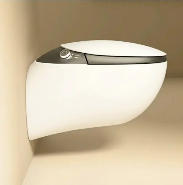 WC suspendu japonais blanc mat, avec bâti support, Safari