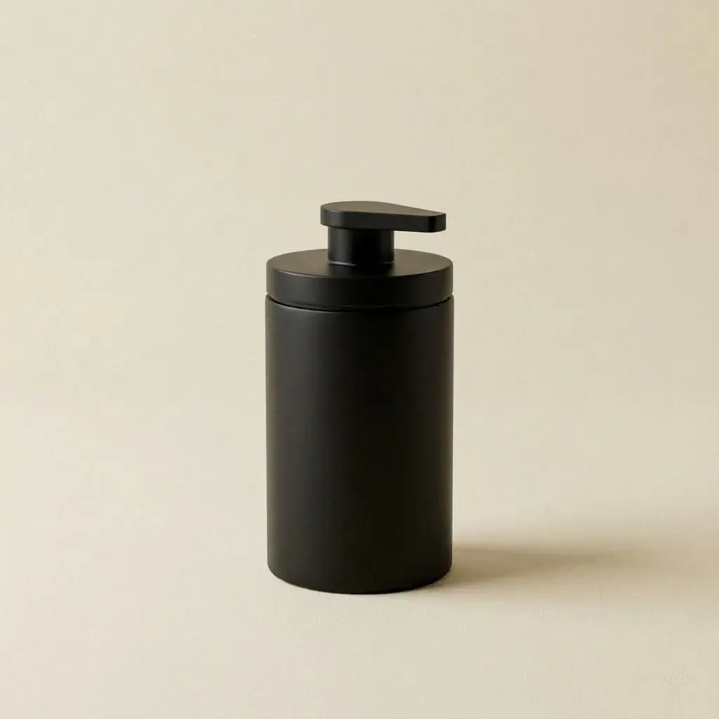 Pompe à savon, laiton noir mat 13cm, Infinity Flow