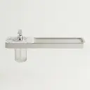 Barre porte serviette 45cm avec distributeur de savon, finition marbre blanc, Infinity Elements (3).webp