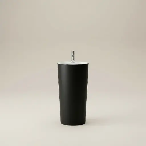 Lavabo à poser 45x90 cm, Solid Surface, Nera (2).webp
