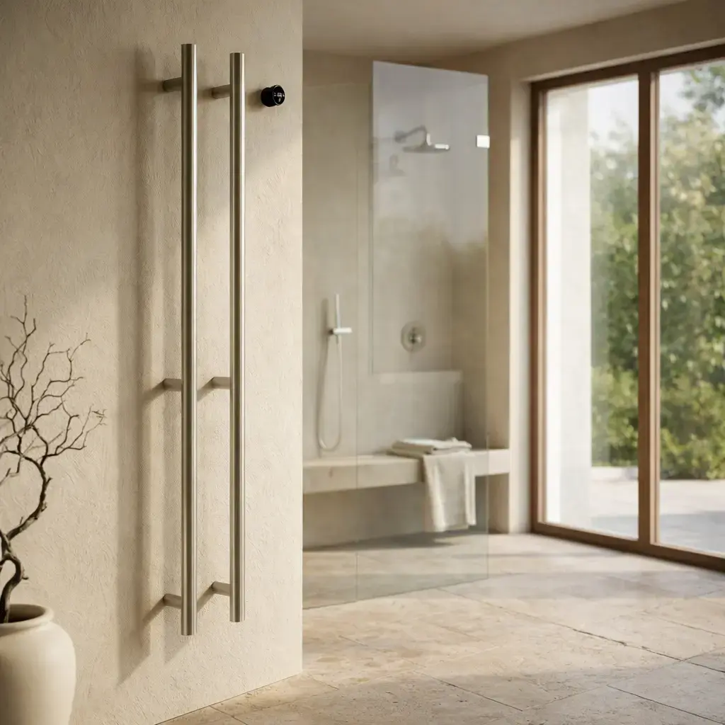 Sèche serviette 90W, Inox brossé, Ondia     