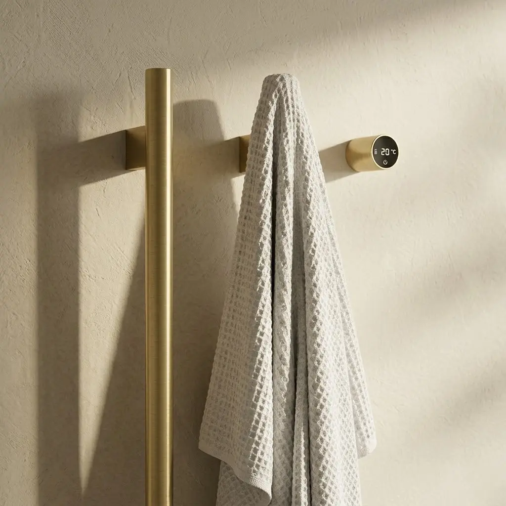 Sèche serviette 90x44x10, 45W, Doré brossé, Ondia 