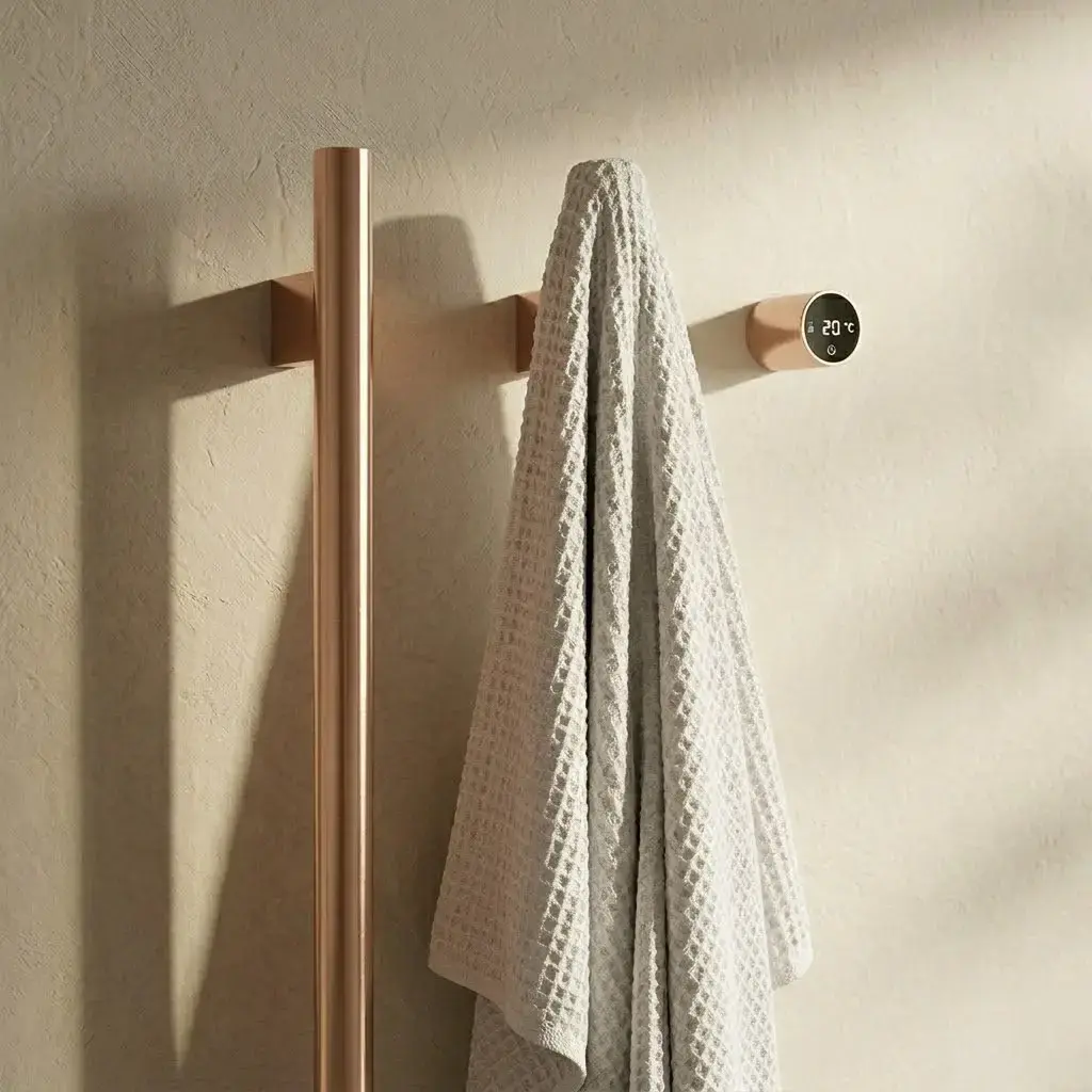 Sèche serviette 90x44x10, 45W, Doré rose brossé, Ondia  