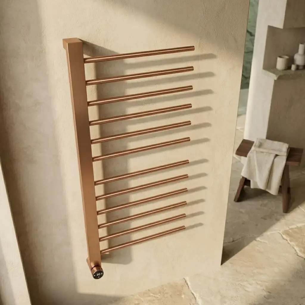 Sèche serviette 280W, Doré rose brossé, Calda    