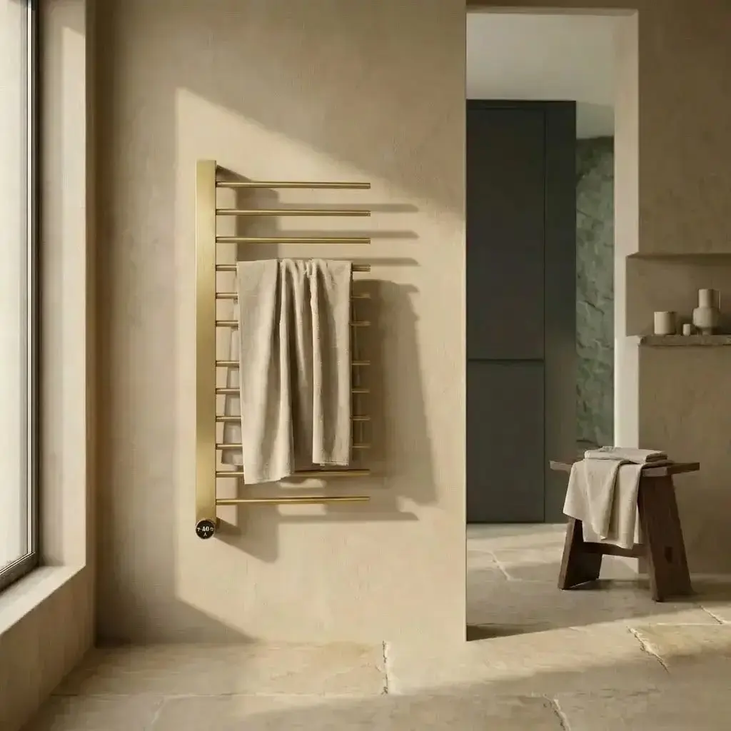 Sèche serviette 280W, Doré brossé, Calda   