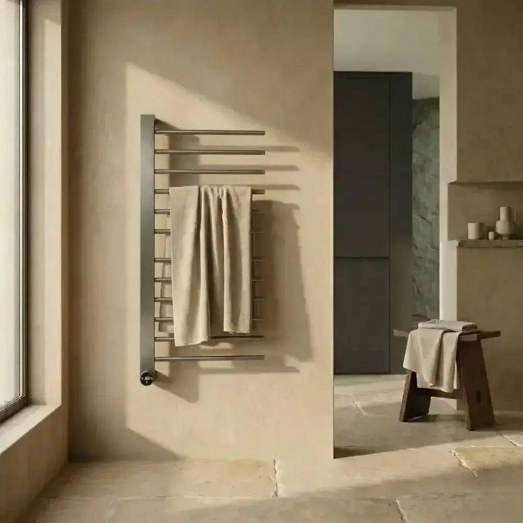 Sèche serviette 280W, Gun métal brossé, Calda  