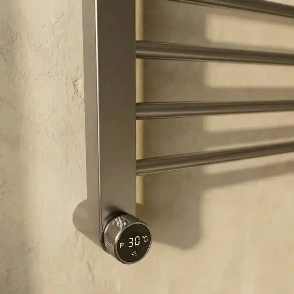 Sèche serviette 280W, Gun métal brossé, Calda  