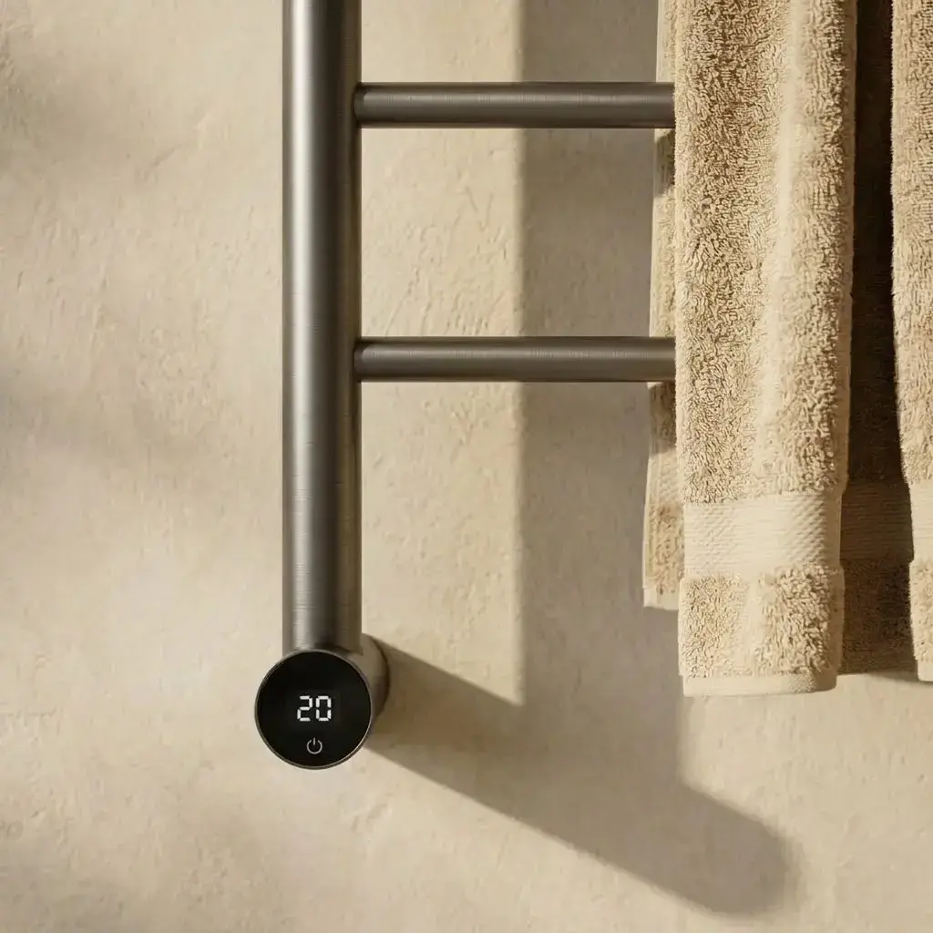 Sèche serviette 47.3x57x12cm, 75W, Gun métal brossé, Elios 