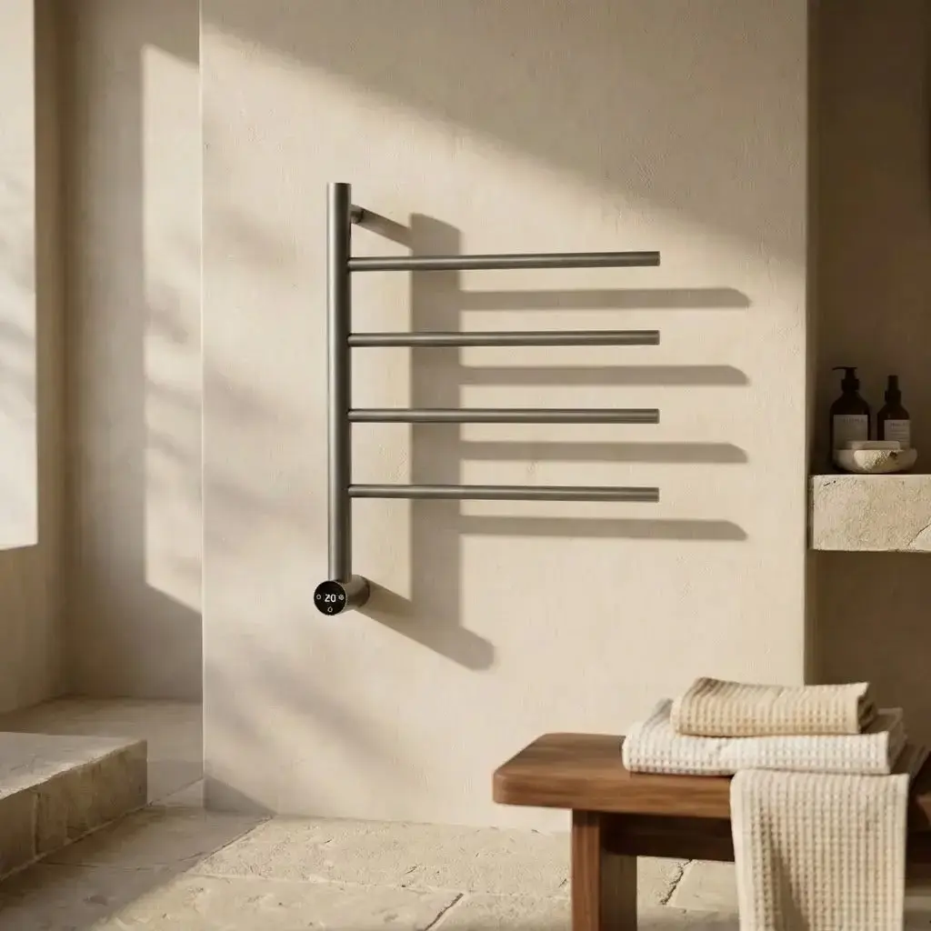 Sèche-serviettes électrique mural 75W finition gun métal Elios