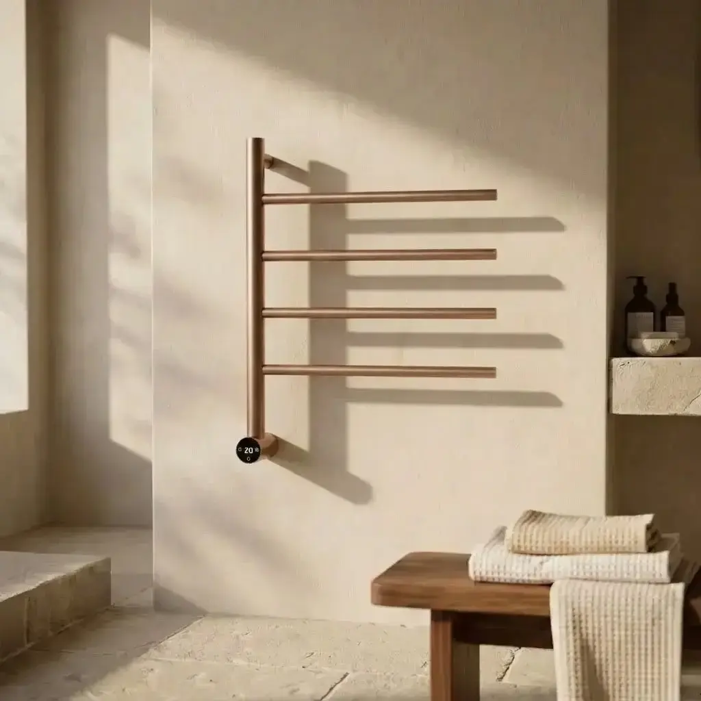 Copie de Sèche serviette 47.3x57x12cm, 75W, Gun métal brossé, Elios.webp