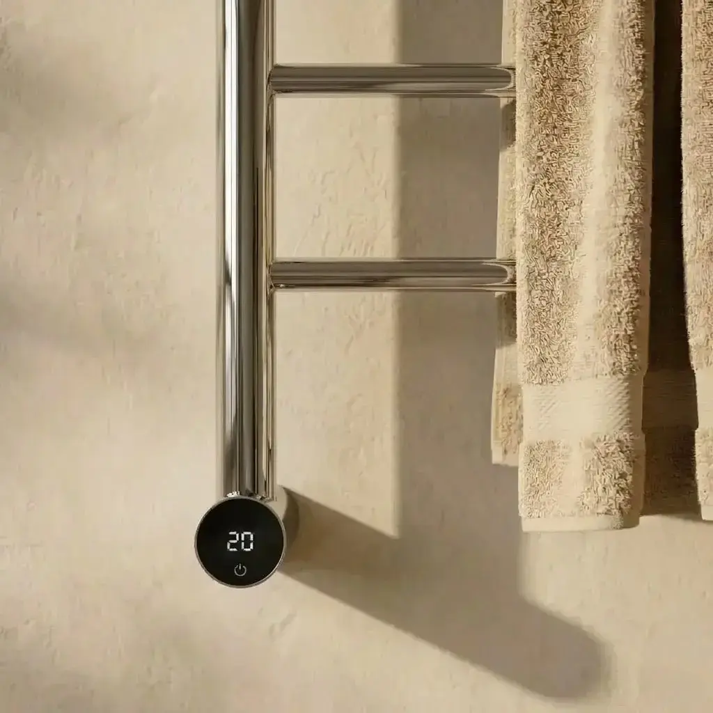 Sèche serviette 47.3x57x12cm, 75W, Inox brossé, Elios  