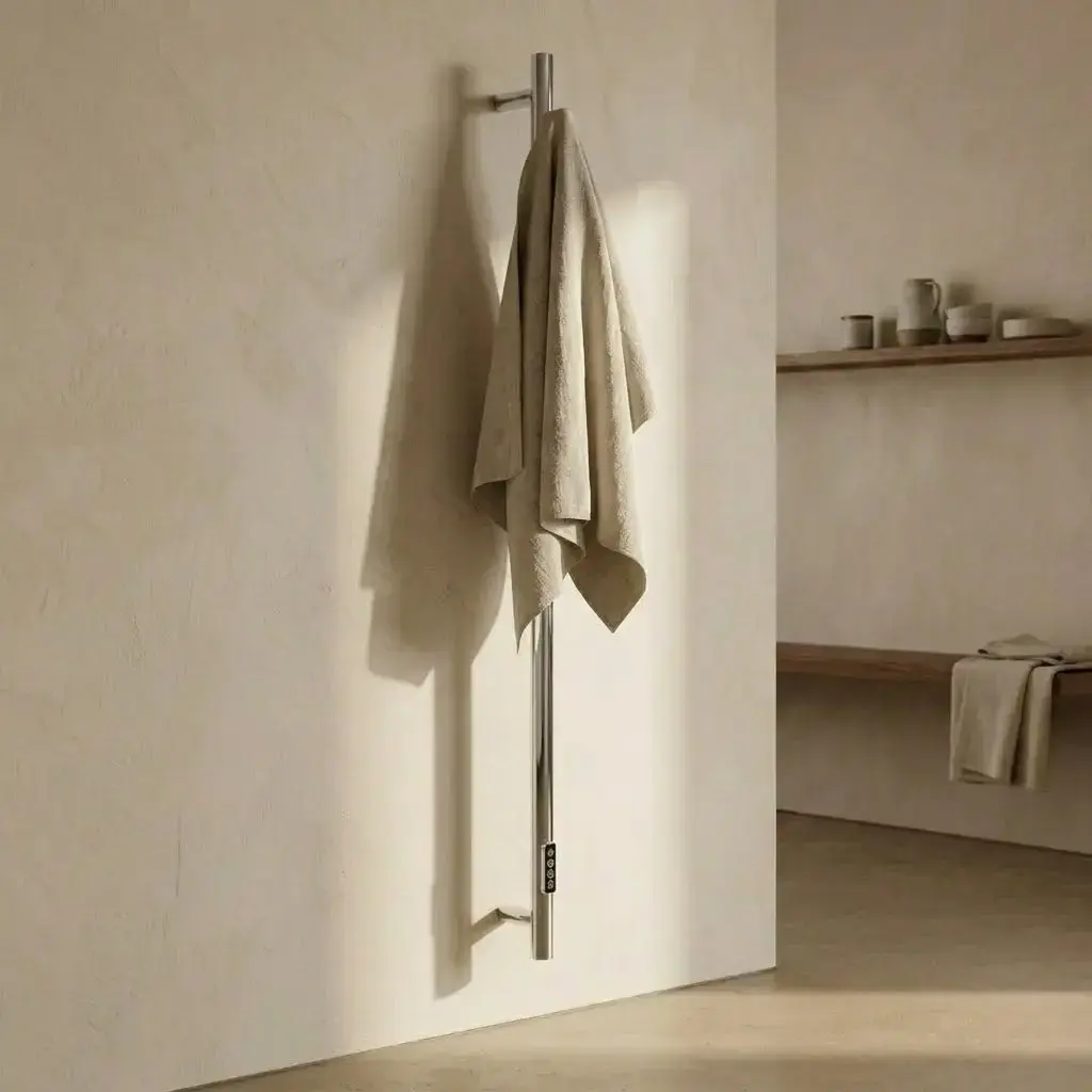 Chauffe serviette électrique 75W 145X32  Inox Brossé, Châtelet