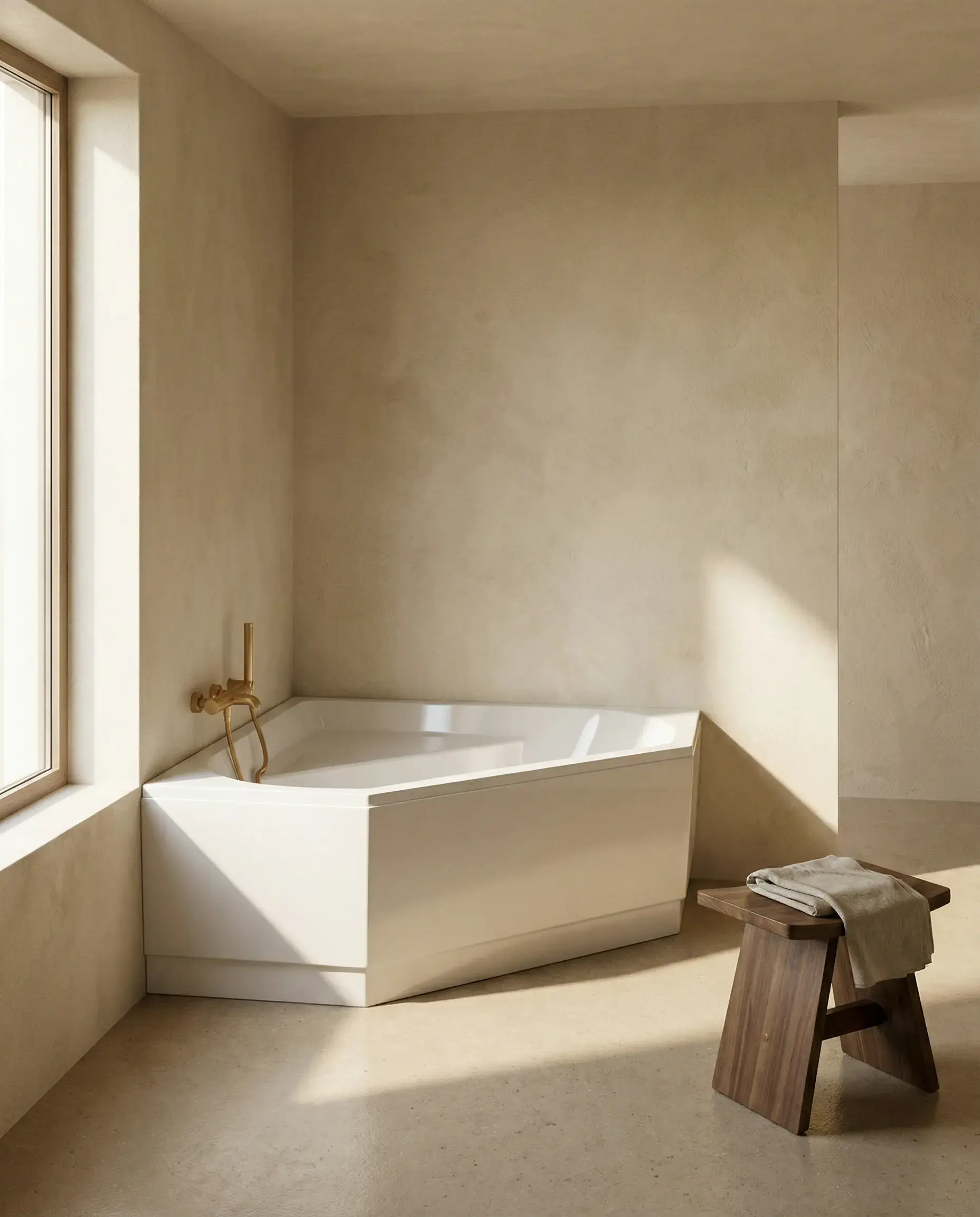 Baignoire d'angle Cavallo, 140 x 140 cm, acrylique