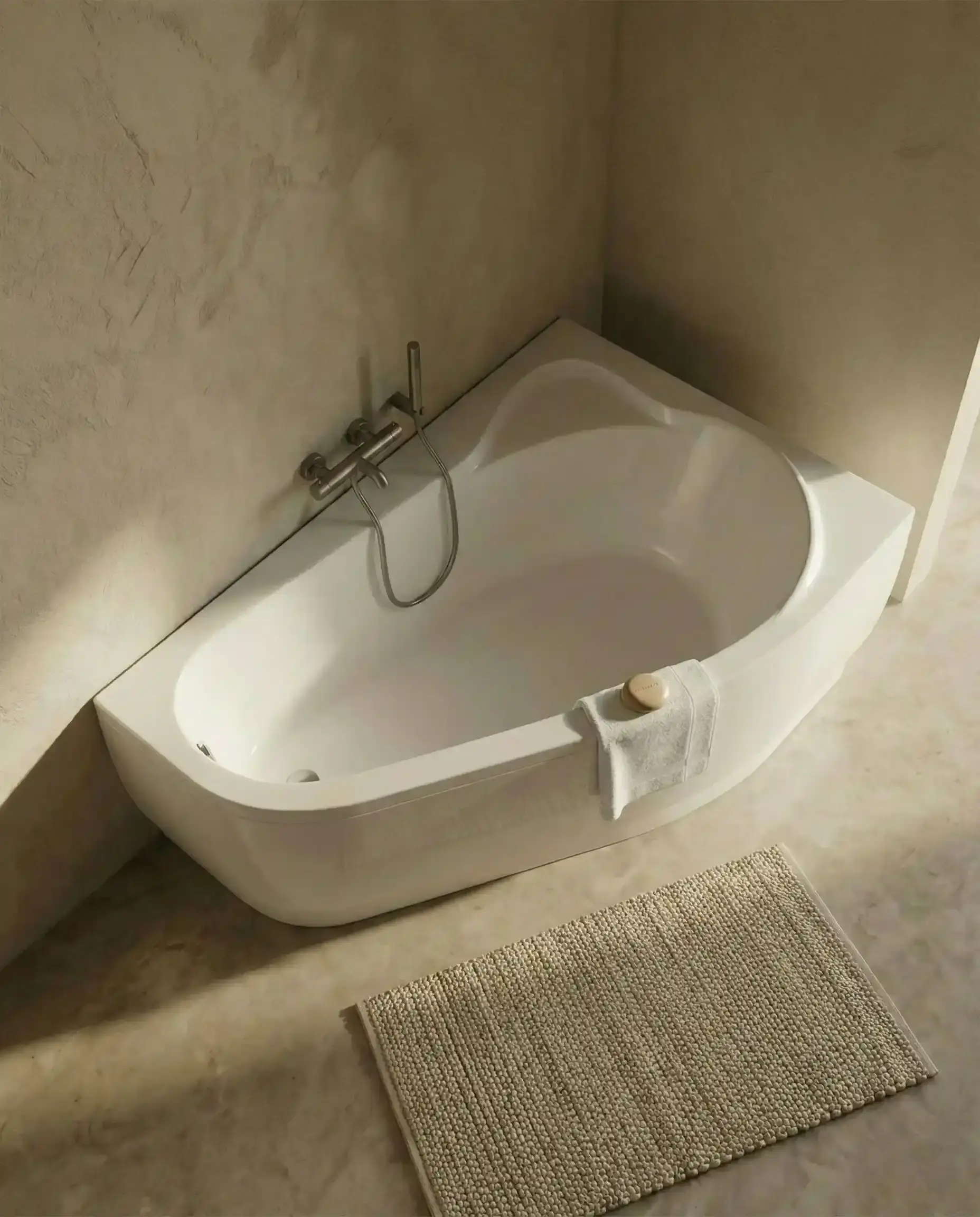 Baignoire d'angle asymétrique droite, 160 x 105 cm, Selena