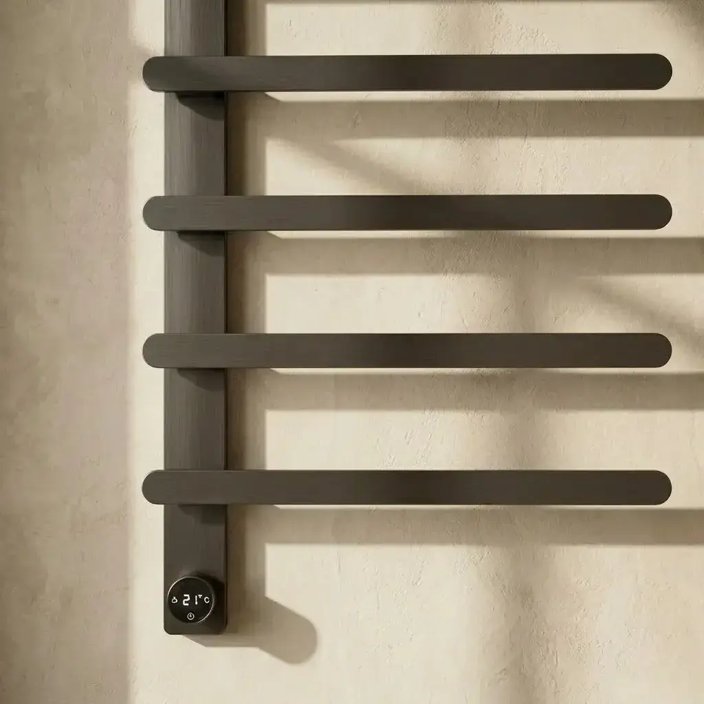 Sèche serviette 90W, Gun métal brossé, Solar   