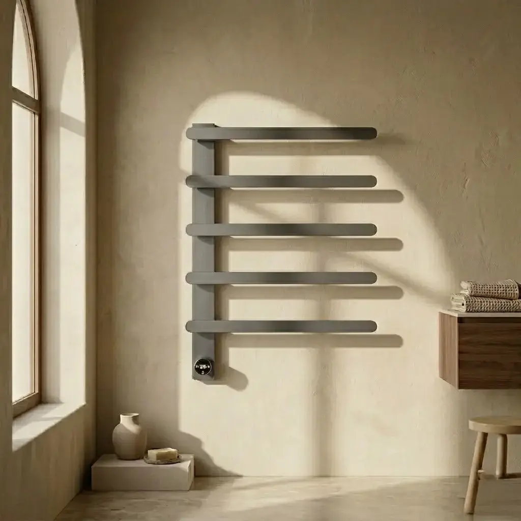 Sèche-serviettes électrique mural 90W finition gun métal Solar