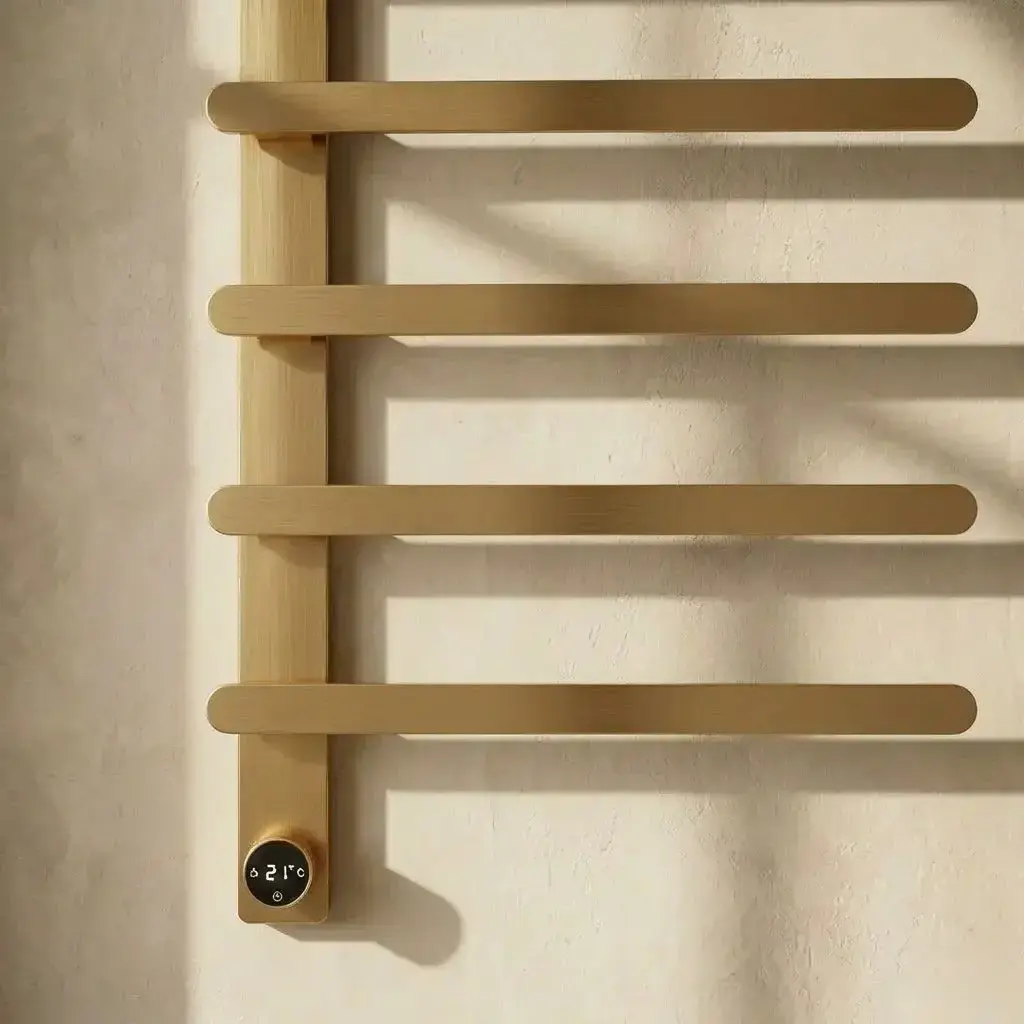 Sèche serviette 90W, doré brossé, Solar    