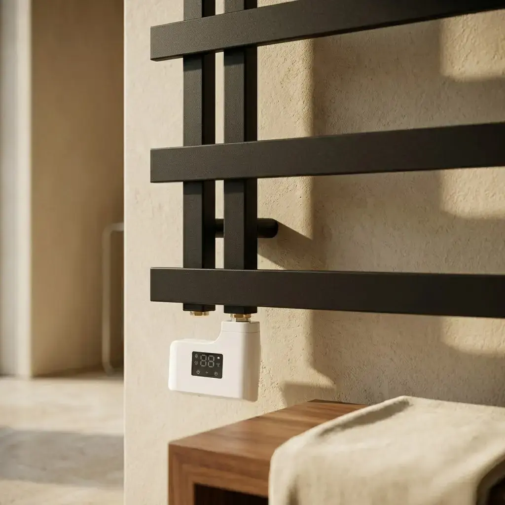 Sèche serviette électrique 400W 50X90 Noir Mat, STAN