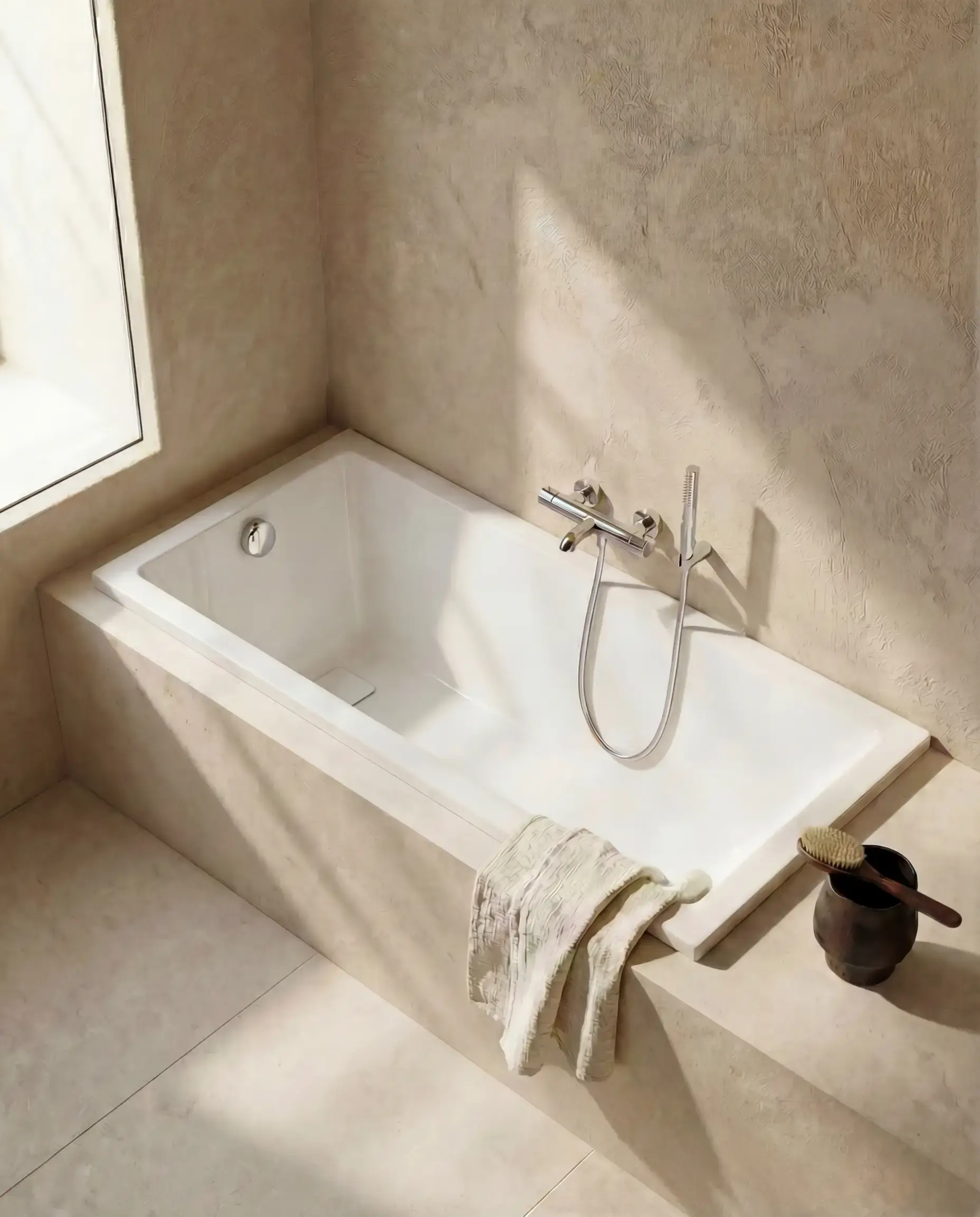 Baignoire rectangulaire, 150x70 cm, acrylique, Cavallo