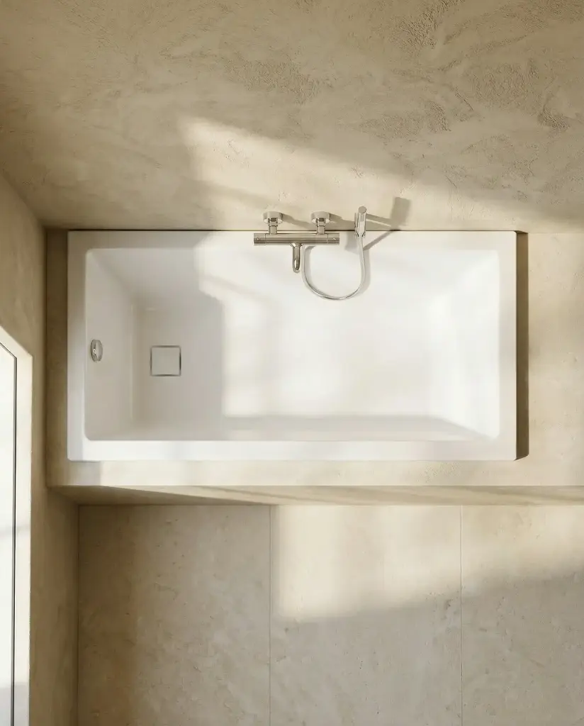 Baignoire rectangulaire, 150x70 cm, acrylique, Cavallo (3).webp