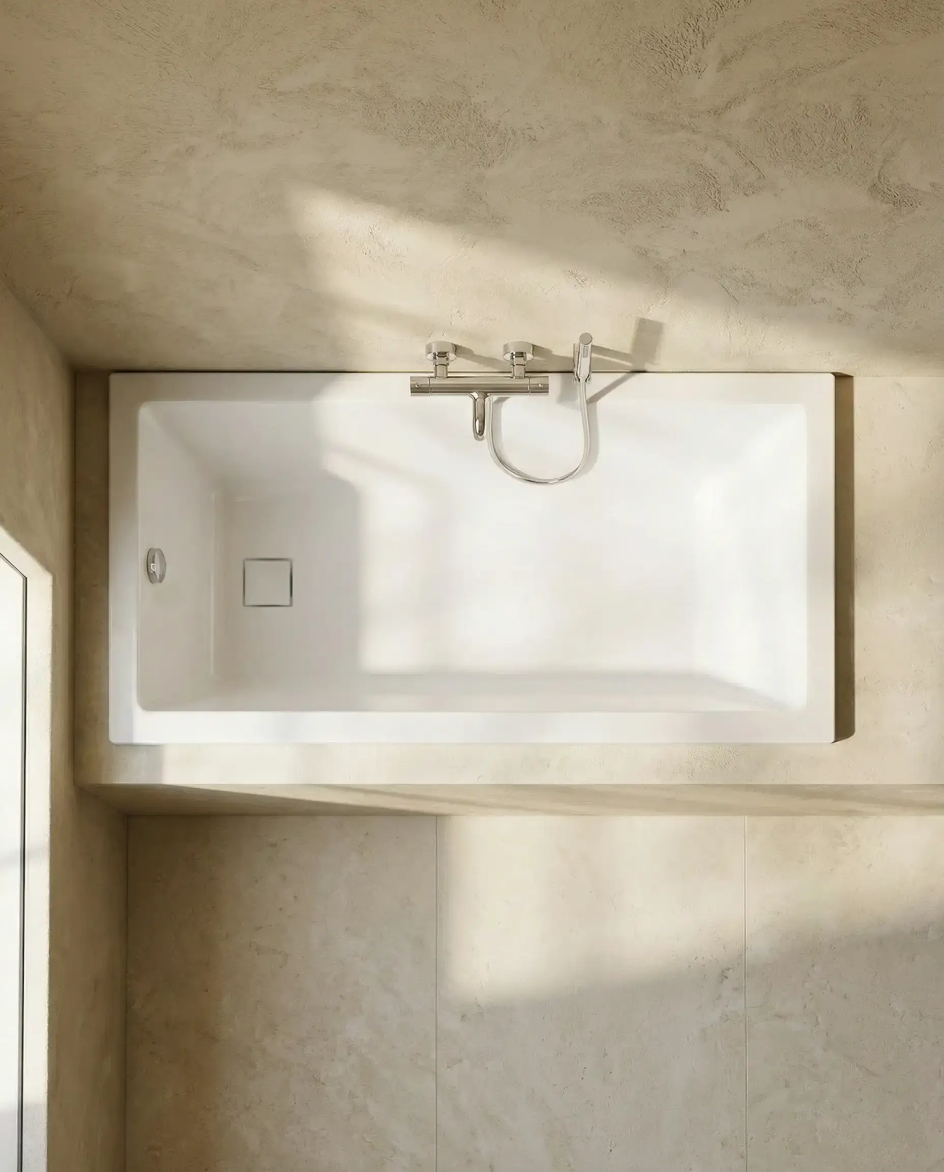 Baignoire rectangulaire, 150x70 cm, acrylique, Cavallo