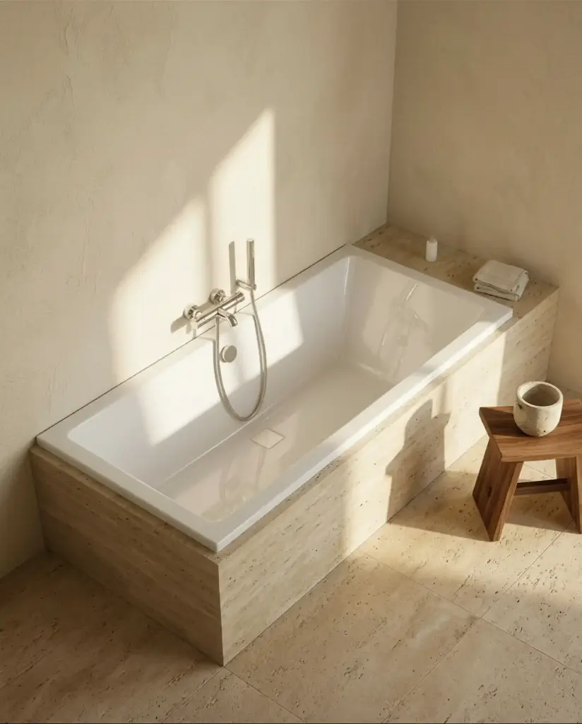 Baignoire rectangulaire, 180x80 cm, acrylique, Cavallo (1).webp