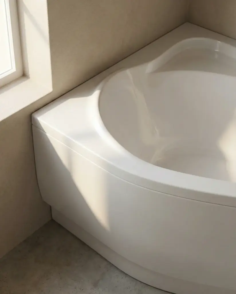 Baignoire d'angle asymétrique gauche, 160 x 105 cm, Selena.webp