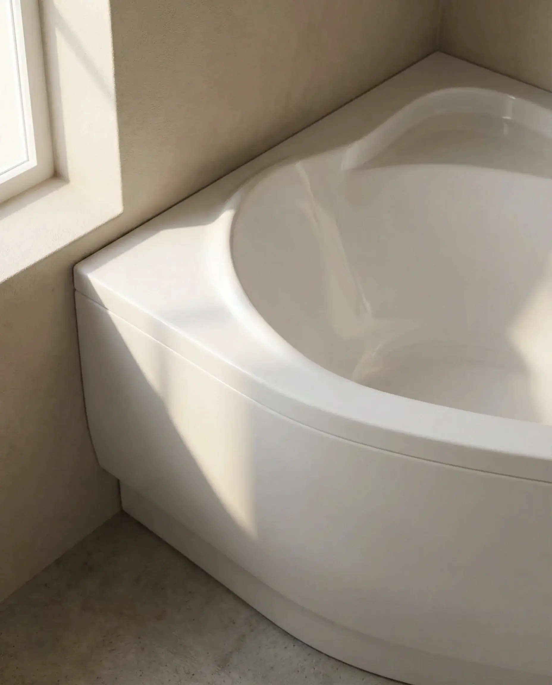 Baignoire d'angle asymétrique gauche, 160 x 105 cm, Selena