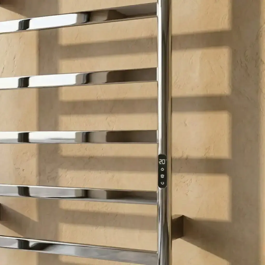 Sèche serviette 57.3x75.4x9.3cm, 140W, inox brossé, Scala  