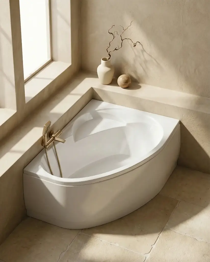 Baignoire d'angle droite, 150 x 100 cm, Flora (7).webp