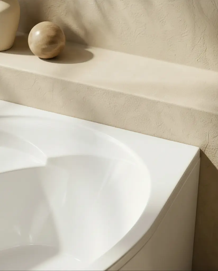 Baignoire d'angle droite, 150 x 100 cm, Flora (9).webp