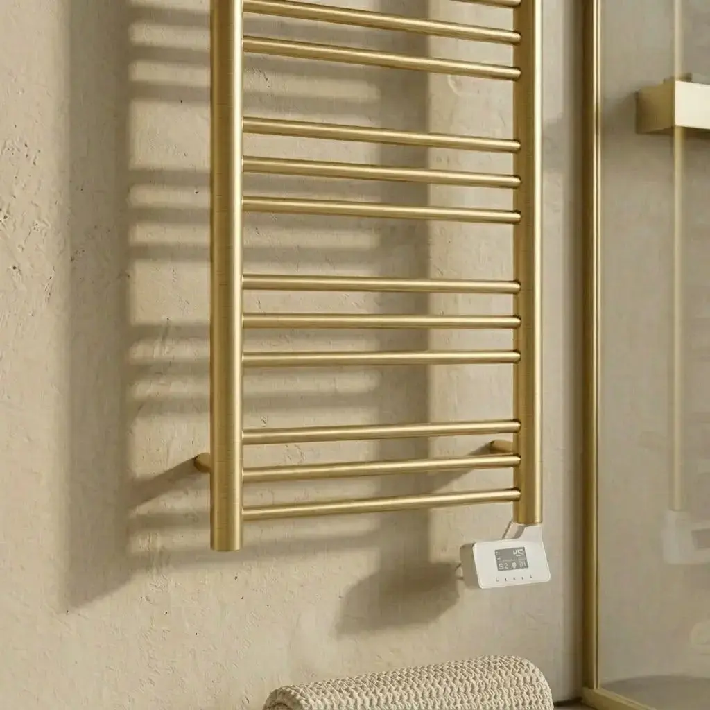 Sèche-Serviettes électrique, 120x50 cm, 500W, Doré brossé, Châtelet