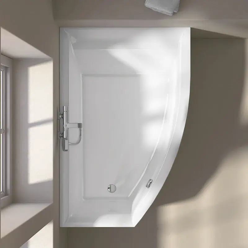 Baignoire asymétrique droite, 160x105 cm, acrylique, Veronella.webp